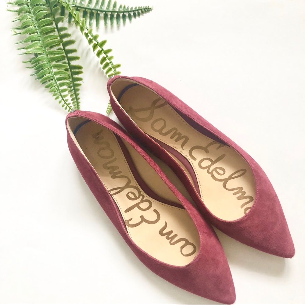 Sam Edelman Burgundy Suede Flats